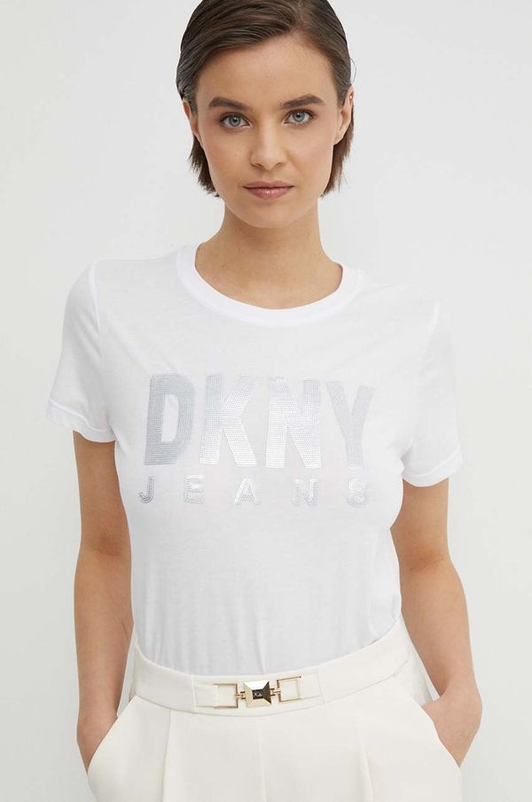 DKNY Kratka majica Dkny ženska, bela barva, DJ4T1050