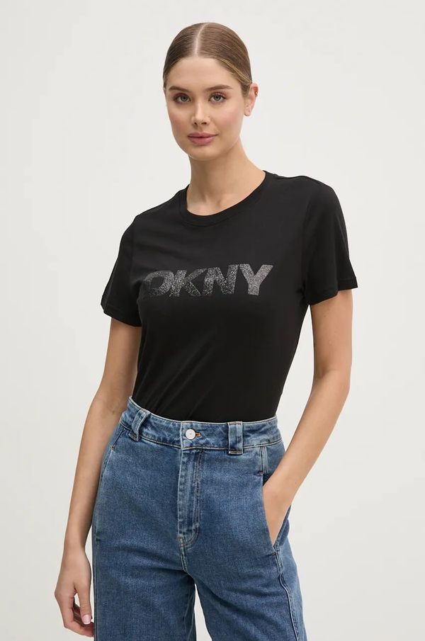 DKNY Kratka majica Dkny ženska, črna barva, DJ4T1266