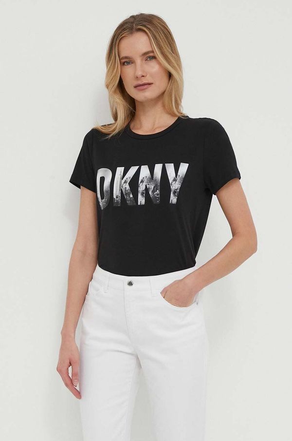 DKNY Kratka majica Dkny ženska, črna barva, P4AHUWNA