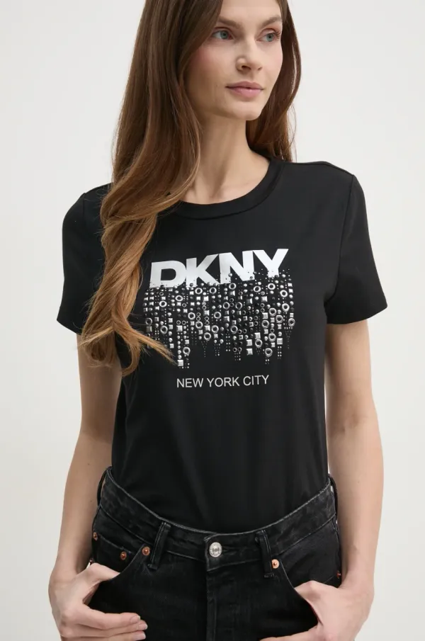 DKNY Kratka majica Dkny ženska, črna barva, P4JHLWNA
