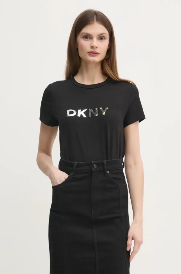 DKNY Kratka majica Dkny ženska, črna barva, P4KHAWNA