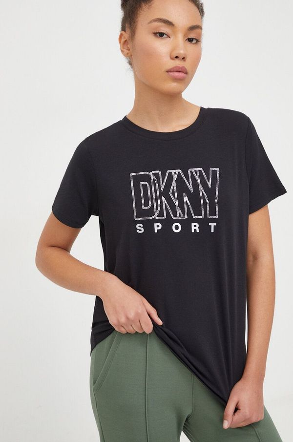 DKNY Kratka majica Dkny ženski, črna barva