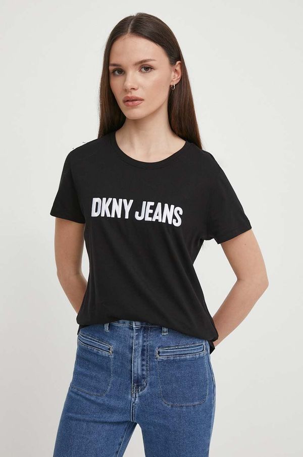 DKNY Kratka majica Dkny ženski, črna barva