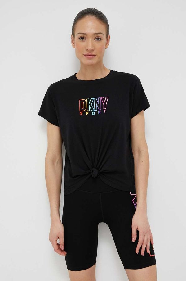 DKNY Kratka majica Dkny ženski, črna barva