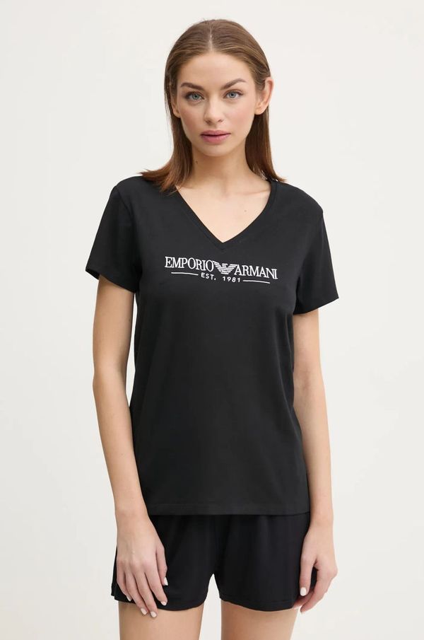 Emporio Armani Underwear Kratka majica Emporio Armani Underwear ženska, črna barva, EW000409 AF10881