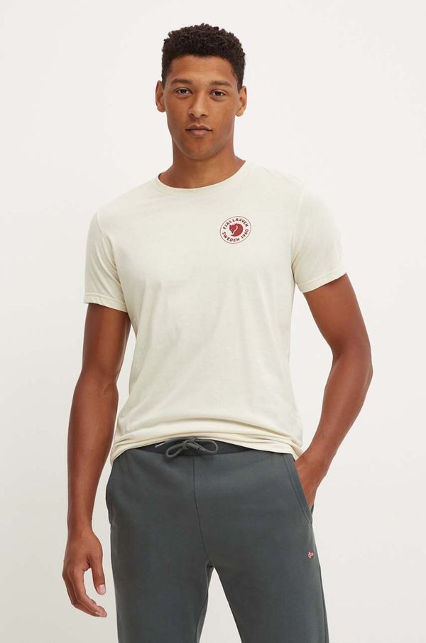 Fjallraven Kratka majica Fjallraven 1960 Logo T-shirt moška, bež barva, F87313.113