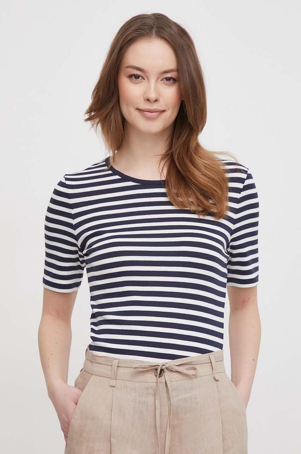 Gant Kratka majica Gant ženski, mornarsko modra barva