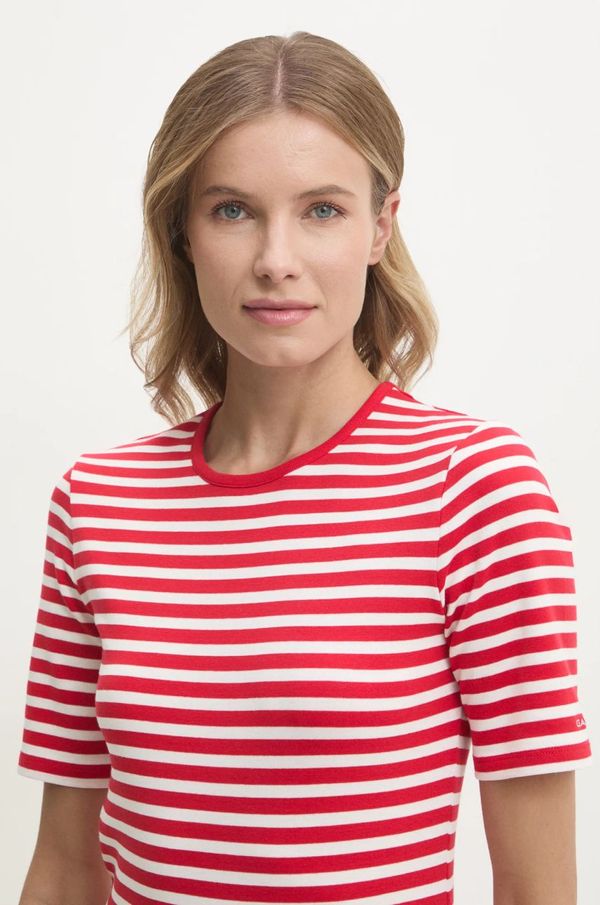 Gant Kratka majica Gant ženski, rdeča barva