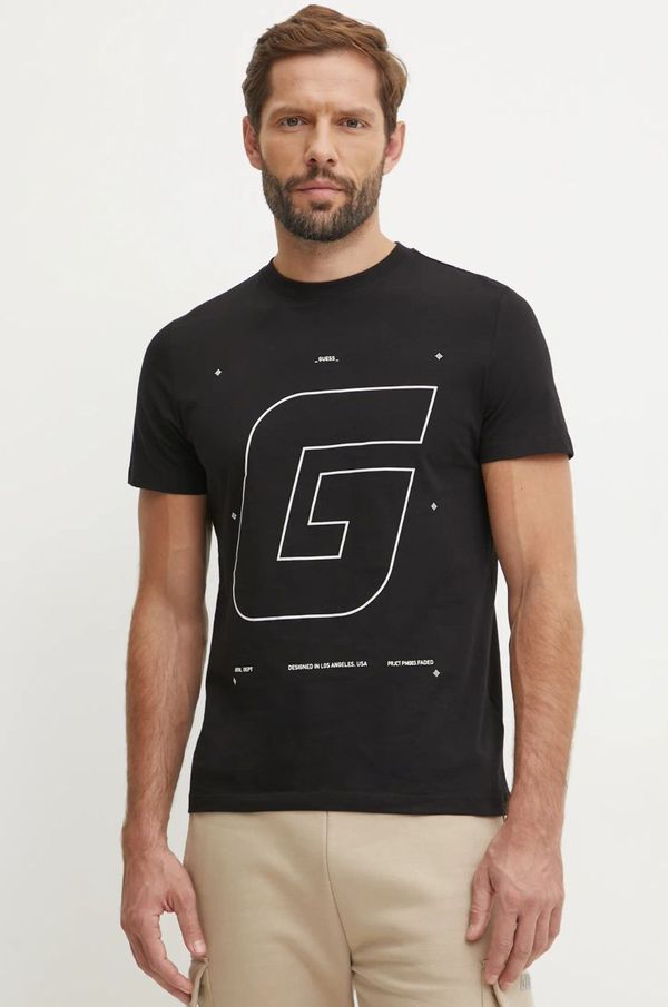 Guess Kratka majica Guess ANSER moška, črna barva, Z4BI07 J1314