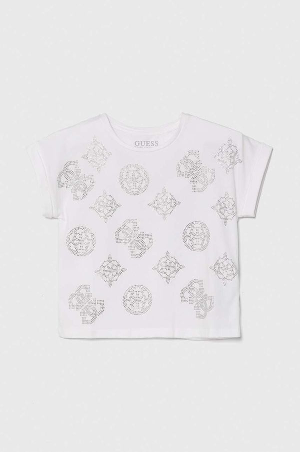 Guess Kratka majica Guess bela barva, J4YI25 K6YW4