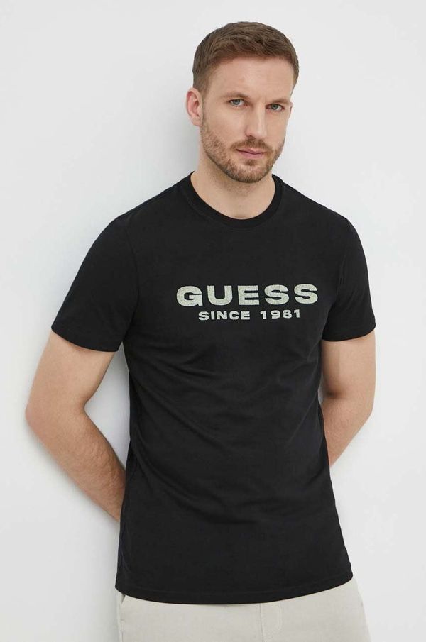 Guess Kratka majica Guess moška, črna barva, M4GI61 J1314