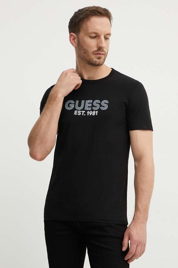 Guess Kratka majica Guess moška, črna barva, M4YI30 J1314