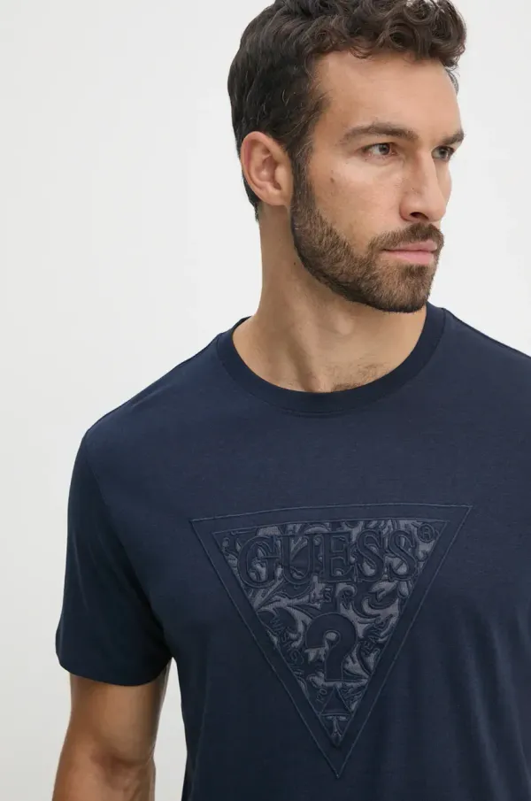 Guess Kratka majica Guess moška, mornarsko modra barva, M4BI52.KCHA1