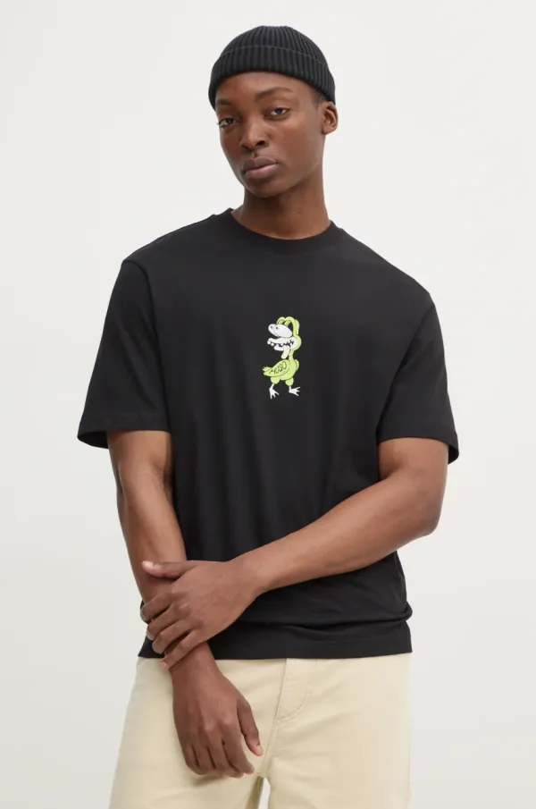 Hugo Blue Kratka majica Hugo Blue moška, črna barva, 50533391