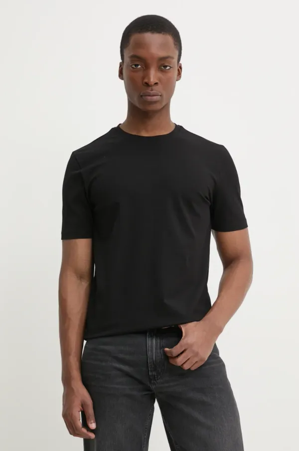 HUGO Kratka majica HUGO moška, črna barva, 50530185