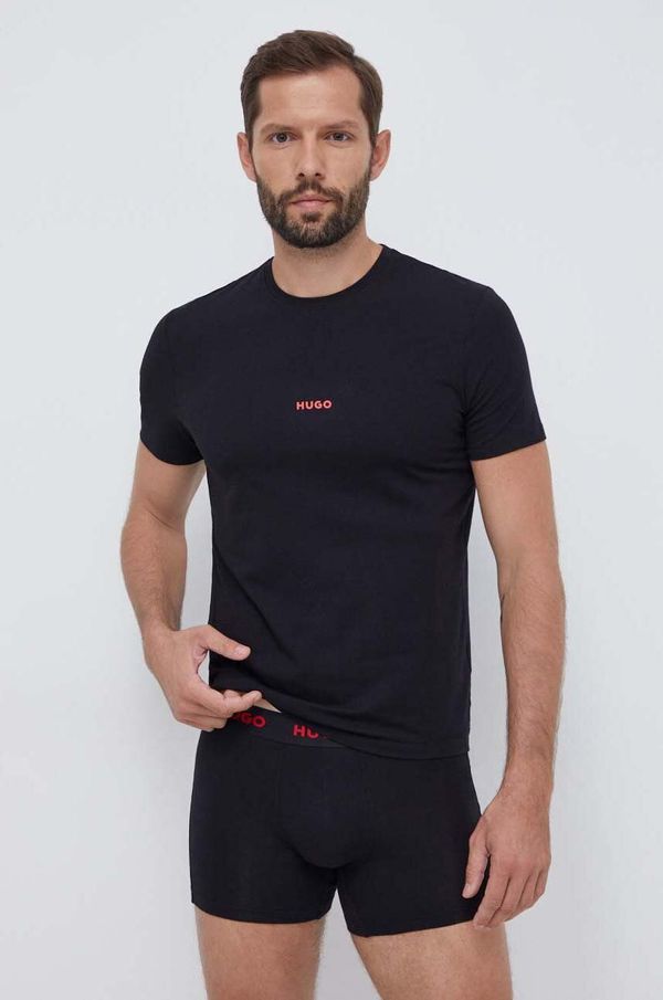 Hugo Kratka majica in boksarice HUGO črna barva