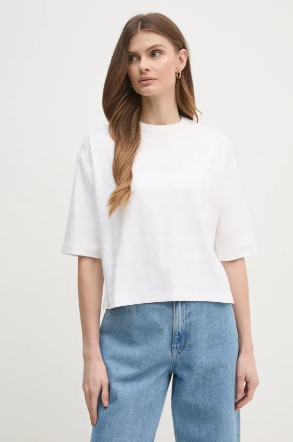 Joop! Kratka majica Joop! ženska, bež barva, 30044818 10018918