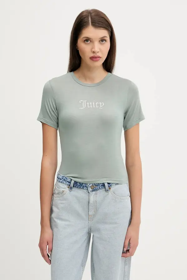 Juicy Couture Kratka majica Juicy Couture SHEER FITTED TEE