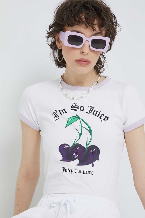 Juicy Couture Kratka majica Juicy Couture ženski, bela barva