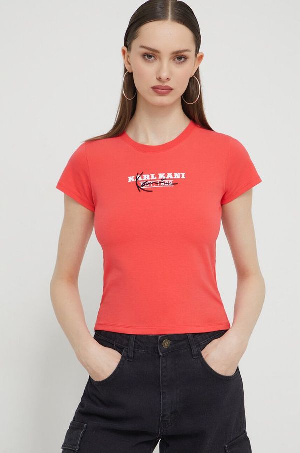 Karl Kani Kratka majica Karl Kani ženski, rdeča barva