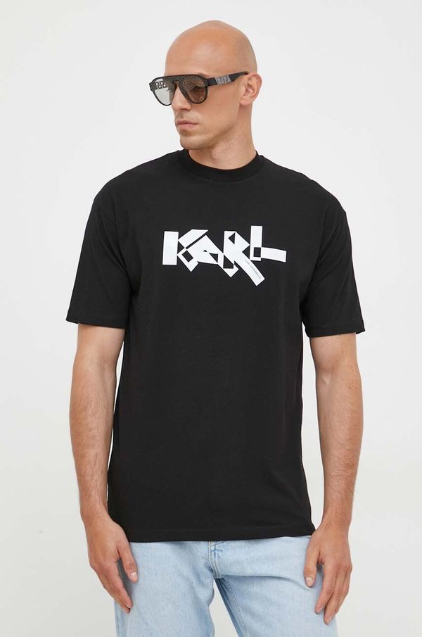 Karl Lagerfeld Kratka majica Karl Lagerfeld moški, črna barva