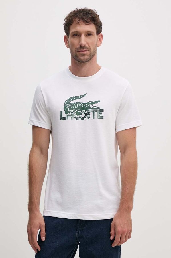 Lacoste Kratka majica Lacoste moška, bež barva, TH2508