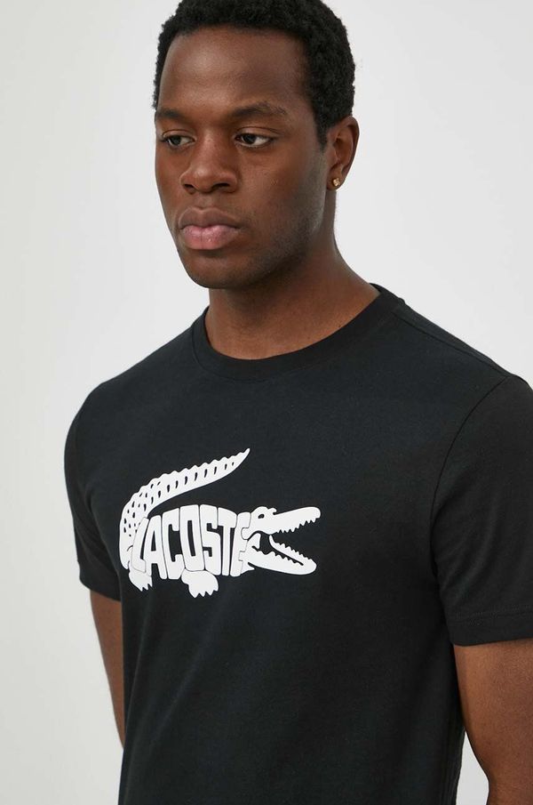 Lacoste Kratka majica Lacoste moški, črna barva