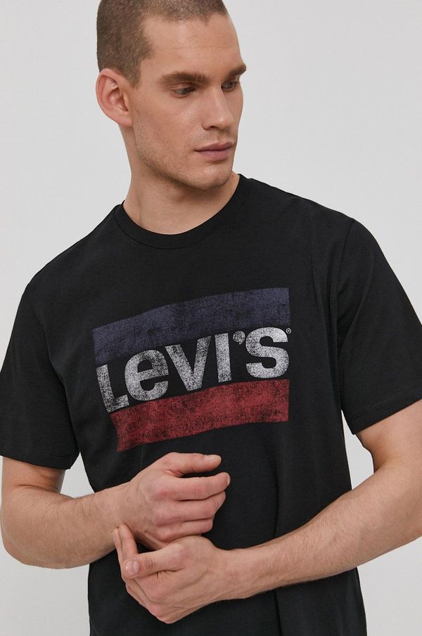 Levi's Kratka majica Levi's moški, črna barva