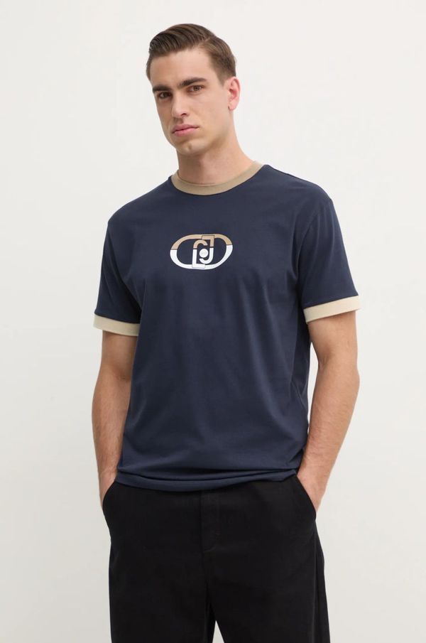 Liu Jo Kratka majica Liu Jo moška, mornarsko modra barva, QA5275 J4819