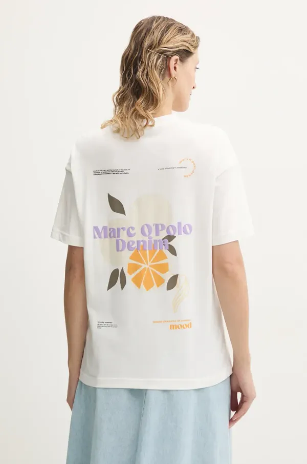 Marc O'Polo Kratka majica Marc O'Polo ženska, bela barva, 5000006693