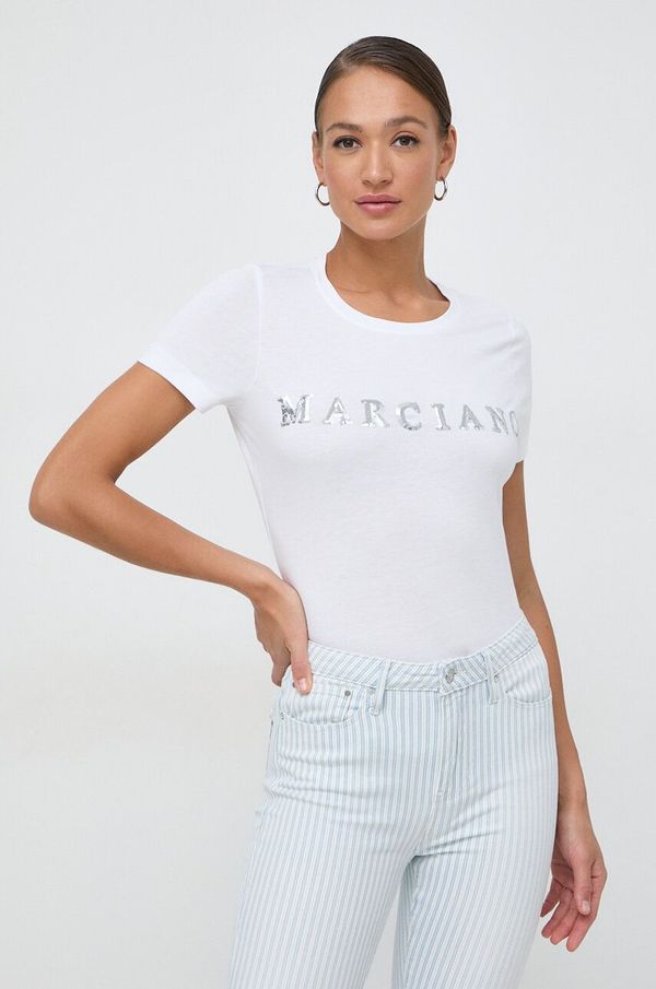 Marciano Guess Kratka majica Marciano Guess ženski, bela barva
