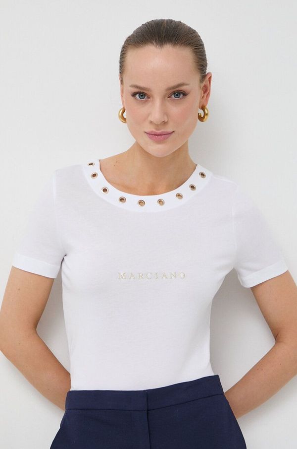 Marciano Guess Kratka majica Marciano Guess ženski, bela barva