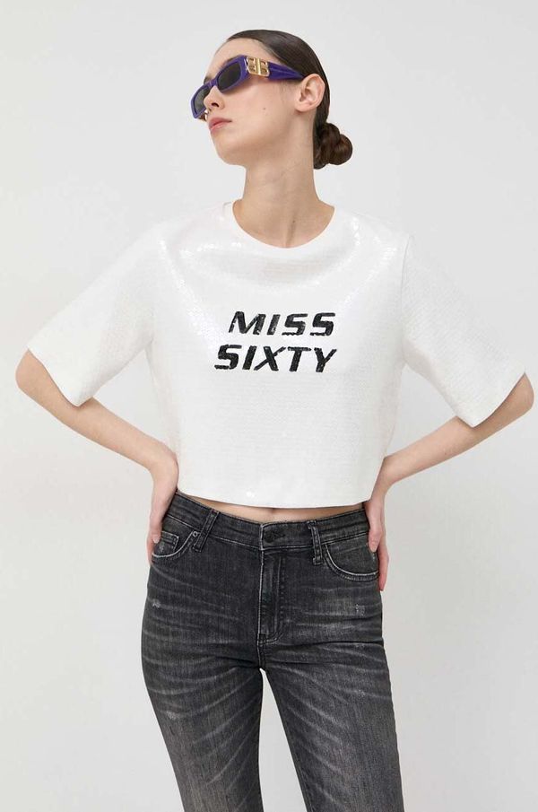 Miss Sixty Kratka majica Miss Sixty ženski, bela barva