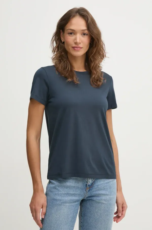 Mos Mosh Kratka majica Mos Mosh ženska, mornarsko modra barva, 168520