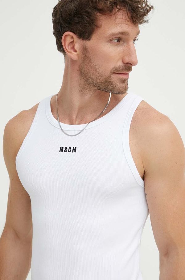 MSGM Kratka majica MSGM moška, bela barva, 3740MM107.247794