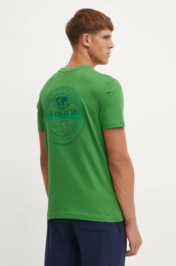 Napapijri Kratka majica Napapijri S-Kander moška, zelena barva, NP0A4I9UG1T1