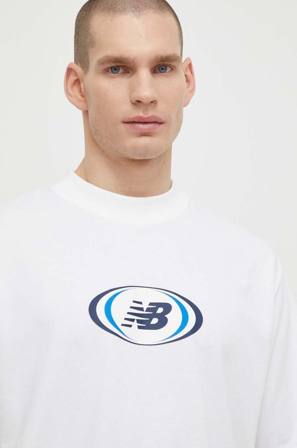 New Balance Kratka majica New Balance moška, bela barva, MT41600WT