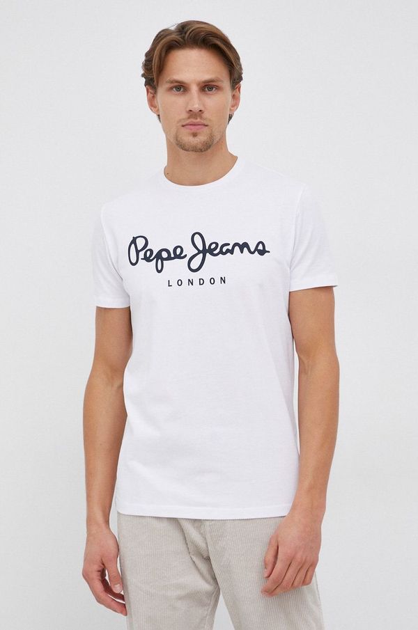 Pepe Jeans Kratka majica Pepe Jeans Original Stretch N bela barva