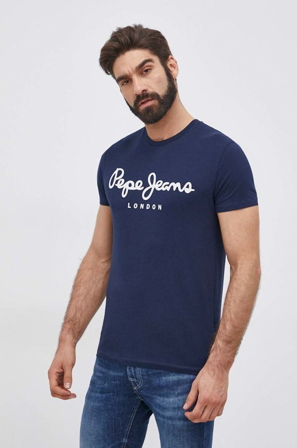 Pepe Jeans Kratka majica Pepe Jeans Original Stretch N moška, mornarsko modra barva