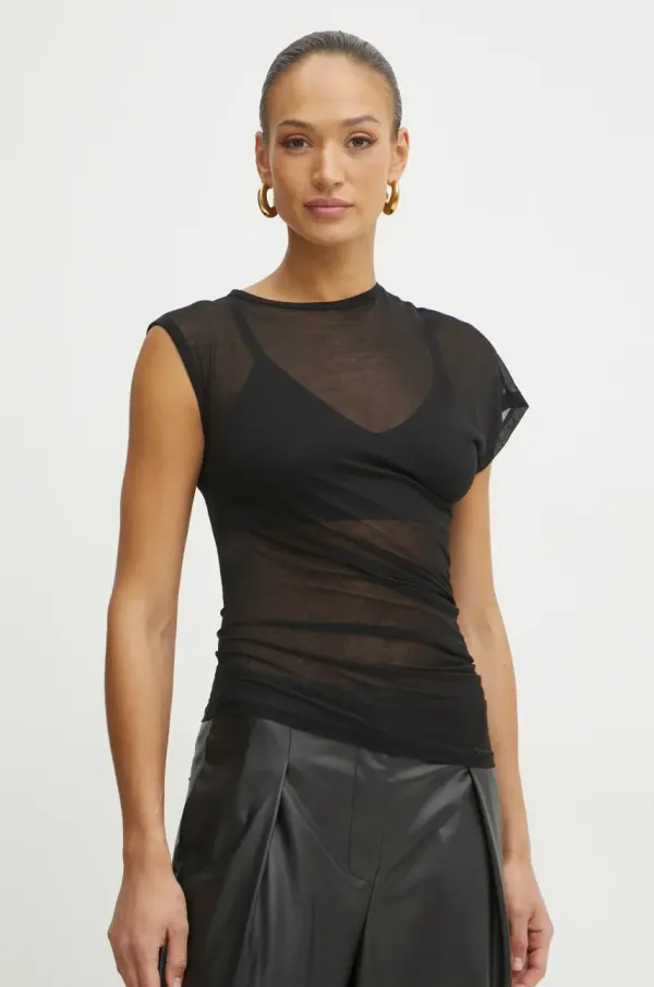 Pinko Kratka majica Pinko ženska, črna barva, 104652 A2CL