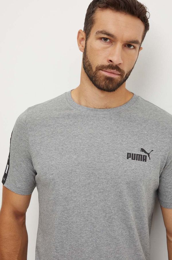 Puma Kratka majica Puma moški, siva barva