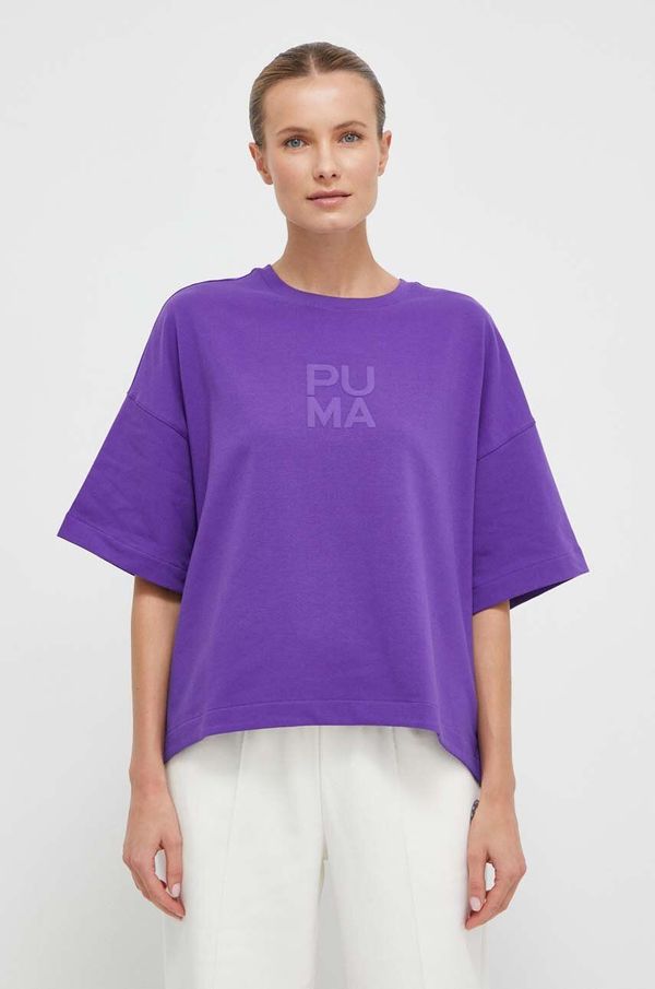 Puma Kratka majica Puma ženski, vijolična barva