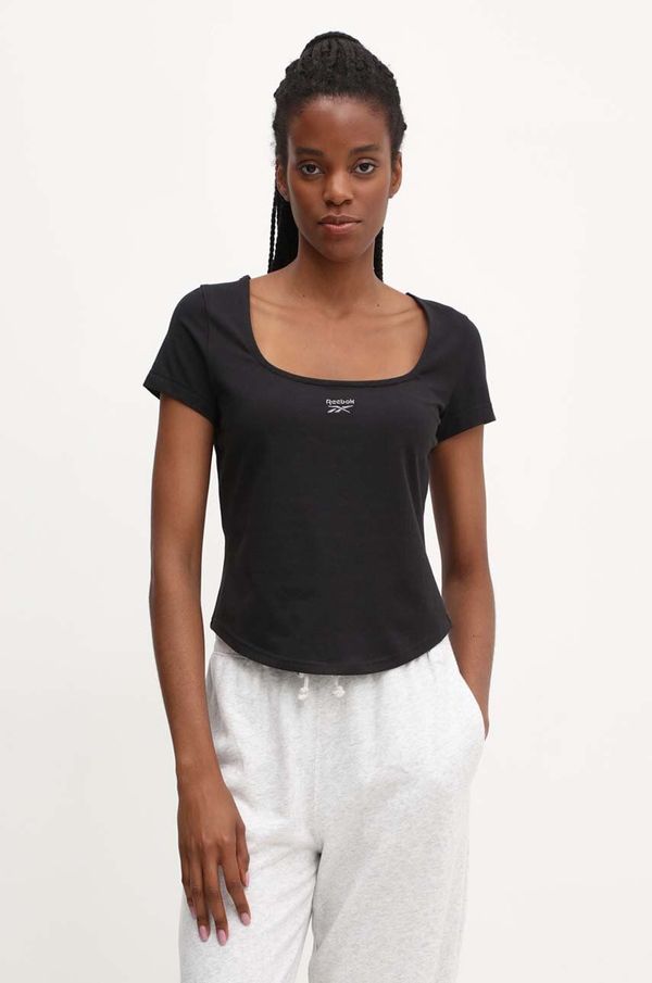 Reebok Classic Kratka majica Reebok Classic Wardrobe Essentials ženska, črna barva, 100075530