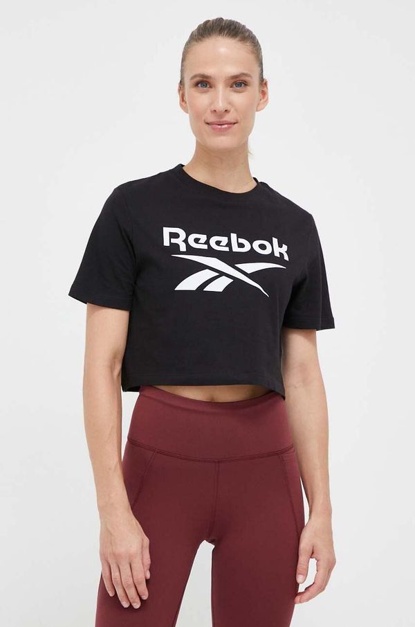 Reebok Kratka majica Reebok Reebok Identity ženska, črna barva