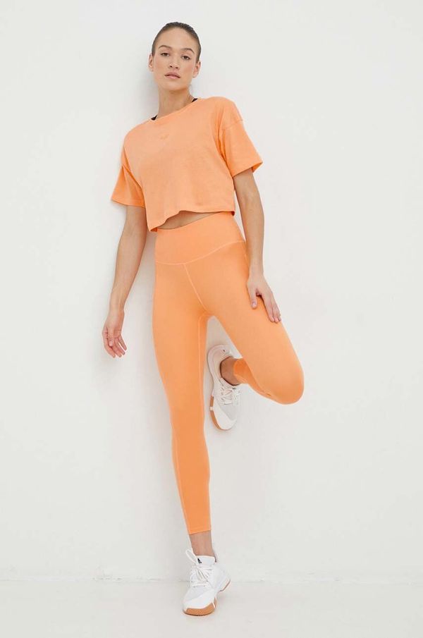 Roxy Kratka majica Roxy Essential x Mizuno ženska, oranžna barva