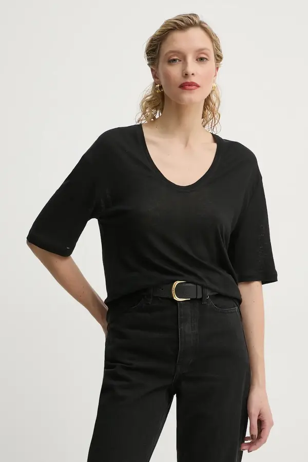 By Malene Birger Kratka majica s primesjo lanu By Malene Birger AMARINGA