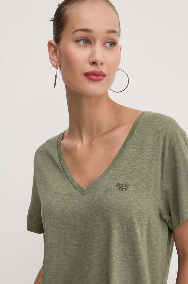 Superdry Kratka majica Superdry ženska, zelena barva, W1011181A-9IO