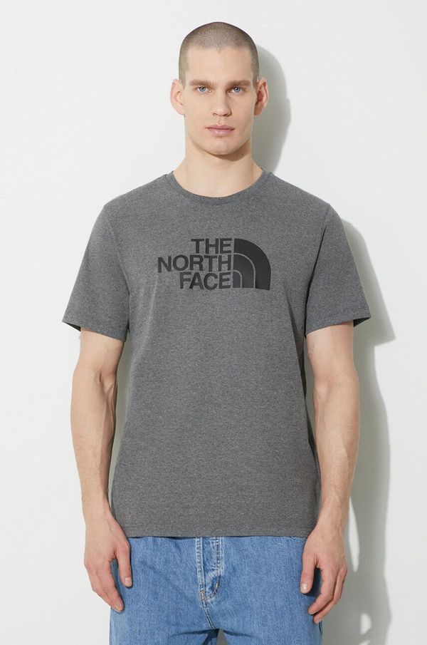 The North Face Kratka majica The North Face M S/S Easy Tee moška, siva barva, NF0A87N5DYY1