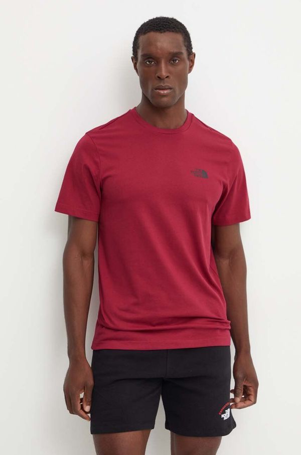 The North Face Kratka majica The North Face S/S Simple Dome Tee moška, bordo barva, NF0A87NG1IX1