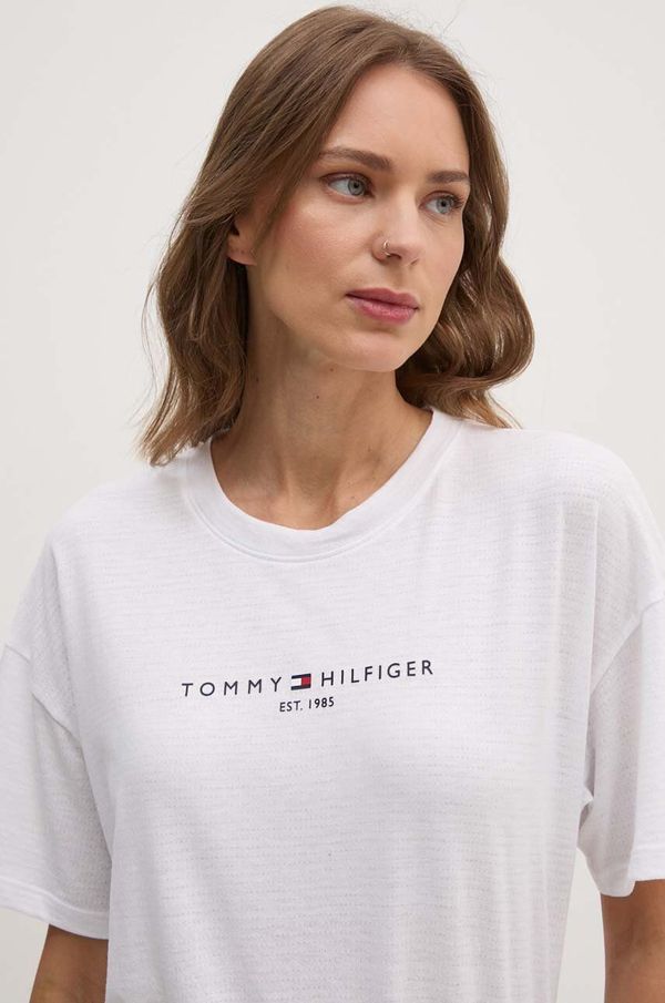 Tommy Hilfiger Kratka majica Tommy Hilfiger ženska, bela barva, WW0WW42067